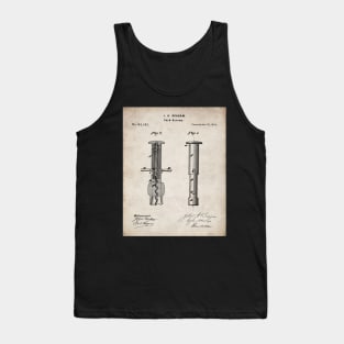 Corkscrew Patent - Wine Lover Home Kitchen Art - Antique Tank Top